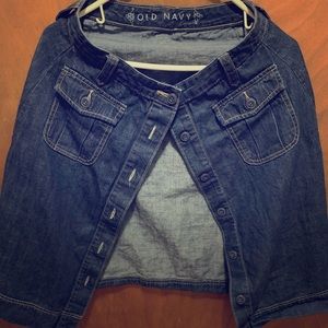 Jean buttoned skirt